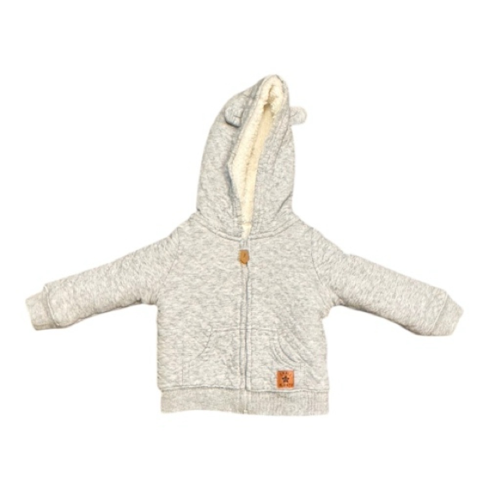 Carter's Light Gray Fleece-Lined Hoodie